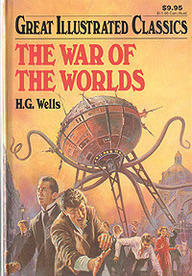Обложка американского издания романа "Война миров" Герберта Уэллса (1998)